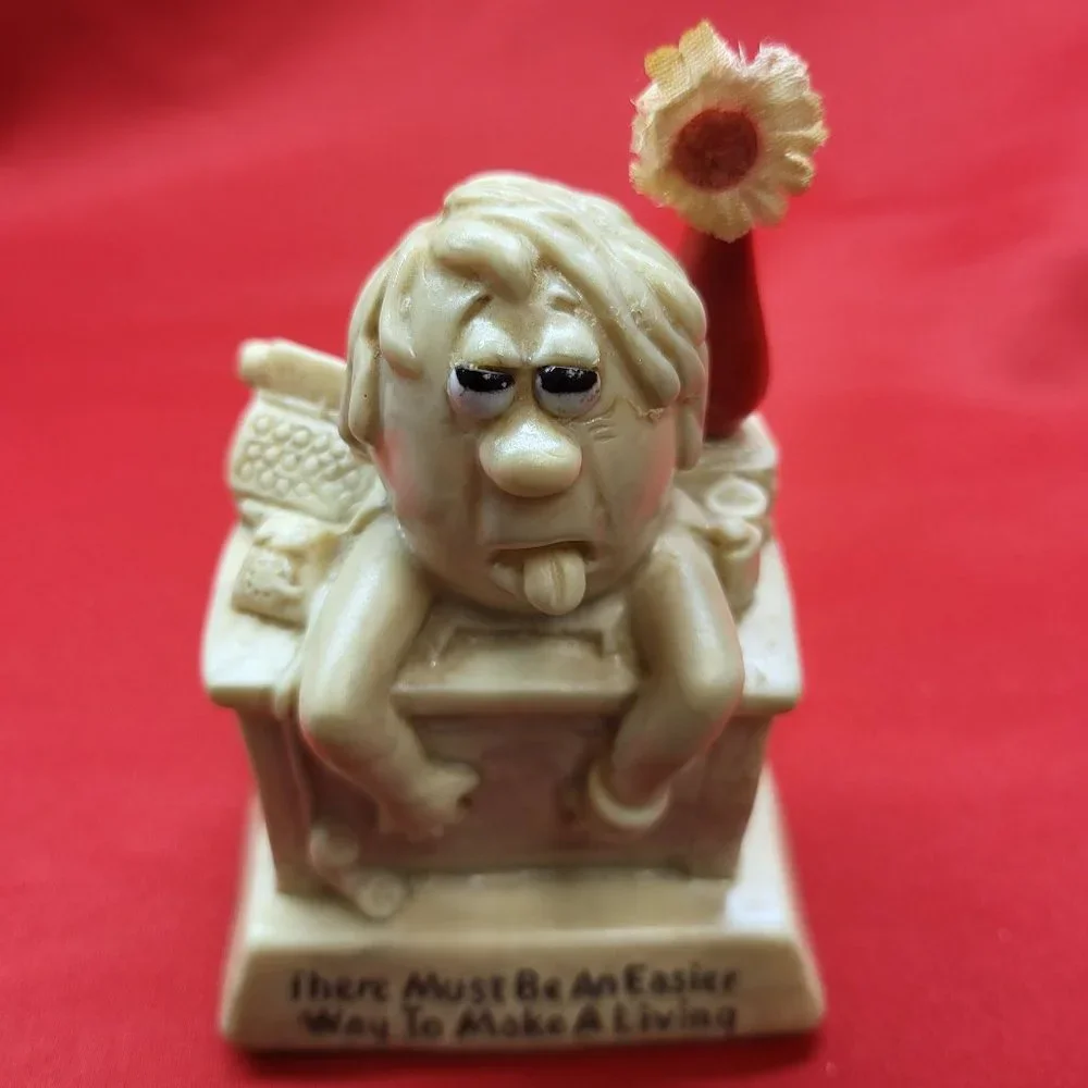 Vintage 1970 Russ Berries Statue There Must Be An Easier Way To Make A Living